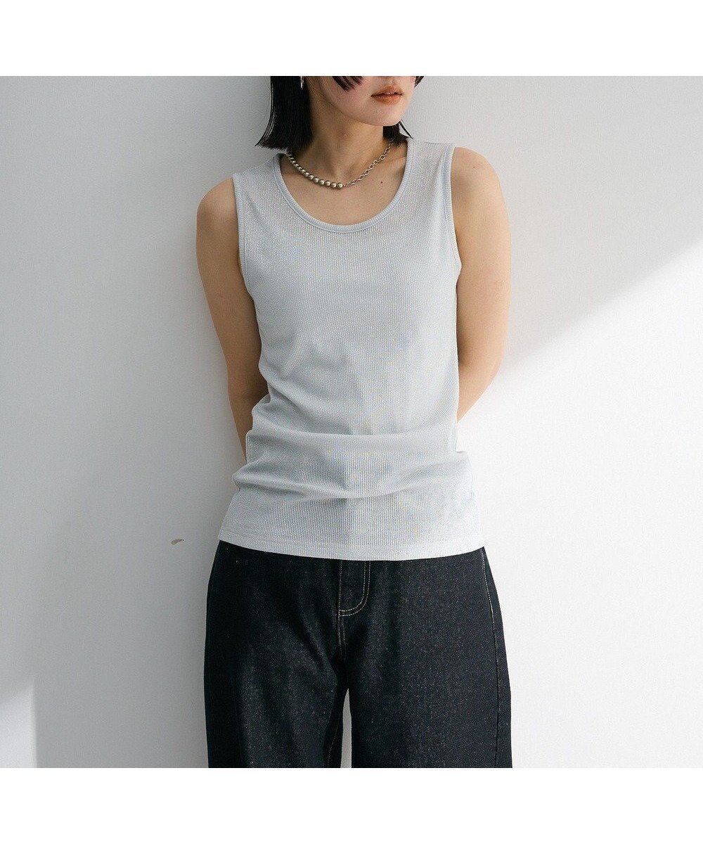 【グリーンパークス/Green Parks】の・Petit Fleur ラメリブタンクトップ インテリア・キッズ・メンズ・レディースファッション・服の通販 founy(ファニー) 　ファッション　Fashion　レディースファッション　WOMEN　トップス・カットソー　Tops/Tshirt　おすすめ　Recommend　インナー　Inner　タンク　Tank　フィット　Fit　ポケット　Pocket　夏　Summer　春　Spring　S/S・春夏　Ss・Spring/Summer　White|ID: prp329100004483664 ipo3291000000031783610