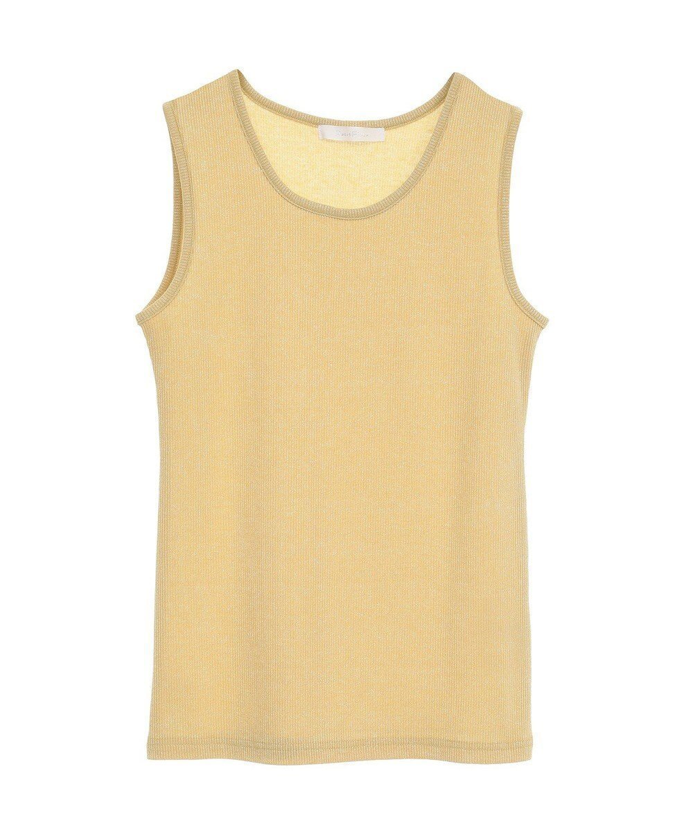 【グリーンパークス/Green Parks】の・Petit Fleur ラメリブタンクトップ インテリア・キッズ・メンズ・レディースファッション・服の通販 founy(ファニー) 　ファッション　Fashion　レディースファッション　WOMEN　トップス・カットソー　Tops/Tshirt　おすすめ　Recommend　インナー　Inner　タンク　Tank　フィット　Fit　ポケット　Pocket　夏　Summer　春　Spring　S/S・春夏　Ss・Spring/Summer　Yellow|ID: prp329100004483664 ipo3291000000031783616