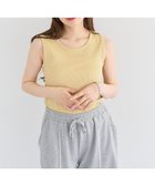 【グリーンパークス/Green Parks】の・Petit Fleur ラメリブタンクトップ Yellow|ID: prp329100004483664 ipo3291000000032479391