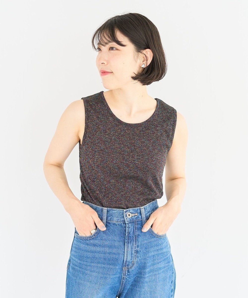【グリーンパークス/Green Parks】の・Petit Fleur ラメリブタンクトップ インテリア・キッズ・メンズ・レディースファッション・服の通販 founy(ファニー) 　ファッション　Fashion　レディースファッション　Fashion for Women　トップス・カットソー　Cut & Sew Tops　おすすめ　Recommended / Our Picks　インナー　Innerwear　タンク　Tank Top, Sleeveless Top　フィット　Fit, Slim Fit　ポケット　Pocket, Pocket Detail　夏　Summer　春　Spring　S/S・春夏　SS, Spring/Summer, Warm Season　Mix|ID: prp329100004483664 ipo3291000000032479393