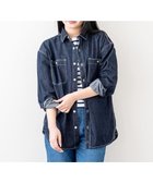 【サキュウ/caqu】の【洗える/コットン100%デニム】work shirts ゆったりシルエットなワークシャツ rinse|ID: prp329100004483670 ipo3291000000032599504