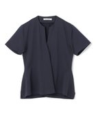 【ベイジ,/BEIGE,】の【洗える】STOCK / オーガニックコットン半袖Vスリットトップス Navy|ID: prp329100004483675 ipo3291000000031833271