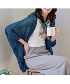 【ティアクラッセ/Tiaclasse】の【洗える】メッシュ編みニットドルマンカーディガン ターコイズ|ID: prp329100004483692 ipo3291000000031797695