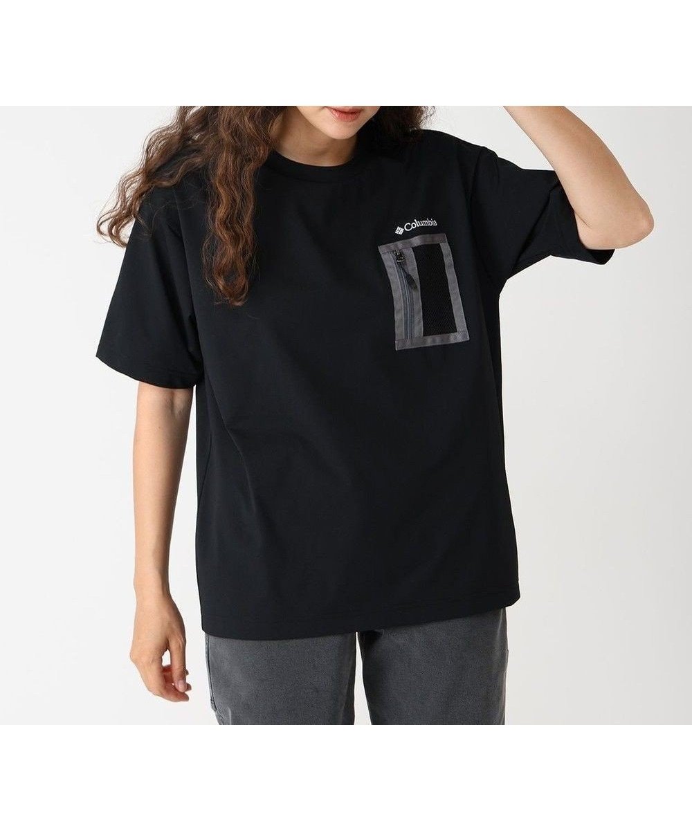 【コロンビア/Columbia】のColumbia/ レイリバーショートスリーブポケットTシャツ /コロンビア インテリア・キッズ・メンズ・レディースファッション・服の通販 founy(ファニー) 　ファッション　Fashion　レディースファッション　WOMEN　トップス・カットソー　Tops/Tshirt　シャツ/ブラウス　Shirts/Blouses　ロング / Tシャツ　T-Shirts　カットソー　Cut and Sewn　アウトドア　Outdoor　カットソー　Cut And Sew　ストレッチ　Stretch　トレンド　Trend　フィット　Fit　フラップ　Flap　ボトム　Bottom　ポケット　Pocket　半袖　Short Sleeve　メッシュ　Mesh　リラックス　Relax　ワーク　Work　A/W・秋冬　Aw・Autumn/Winter・Fw・Fall-Winter　S/S・春夏　Ss・Spring/Summer　おすすめ　Recommend　夏　Summer　Black|ID: prp329100004483769 ipo3291000000031919791