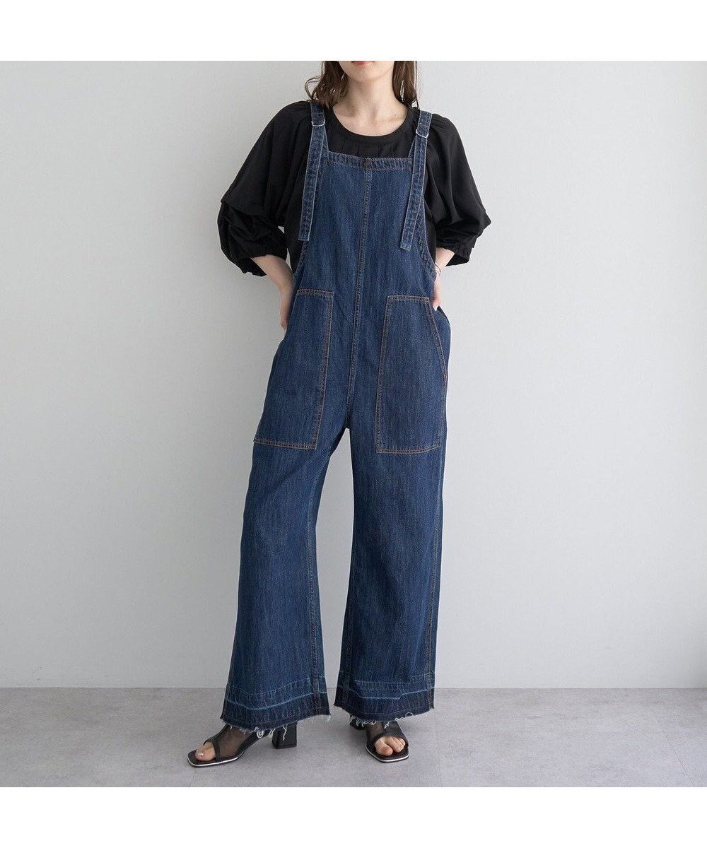 【イェッカ ヴェッカ/YECCA VECCA】の綿麻デニムサロペット インテリア・キッズ・メンズ・レディースファッション・服の通販 founy(ファニー) 　ファッション　Fashion　レディースファッション　WOMEN　ワンピース　Dress　オールインワン ワンピース　All In One Dress　サロペット　Salopette　おすすめ　Recommend　サロペット　Overalls　デニム　Denim　ポケット　Pocket　リネン　Linen　今季　This Season　夏　Summer　春　Spring　S/S・春夏　Ss・Spring/Summer　Indigo|ID: prp329100004484038 ipo3291000000031708251