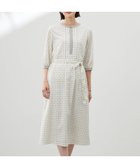 【ジェイ プレス/J.PRESS】の【洗える】ジオメトリックプリント ワンピース オフ系|ID: prp329100004484133 ipo3291000000032650468
