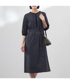 【ジェイ プレス/J.PRESS】の【洗える】ジオメトリックプリント ワンピース ネイビー系|ID: prp329100004484133 ipo3291000000035845569