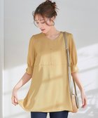 【ティアクラッセ/Tiaclasse】の【洗える】パフスリーブ切替フレアチュニック イエロー|ID: prp329100004484141 ipo3291000000031610323