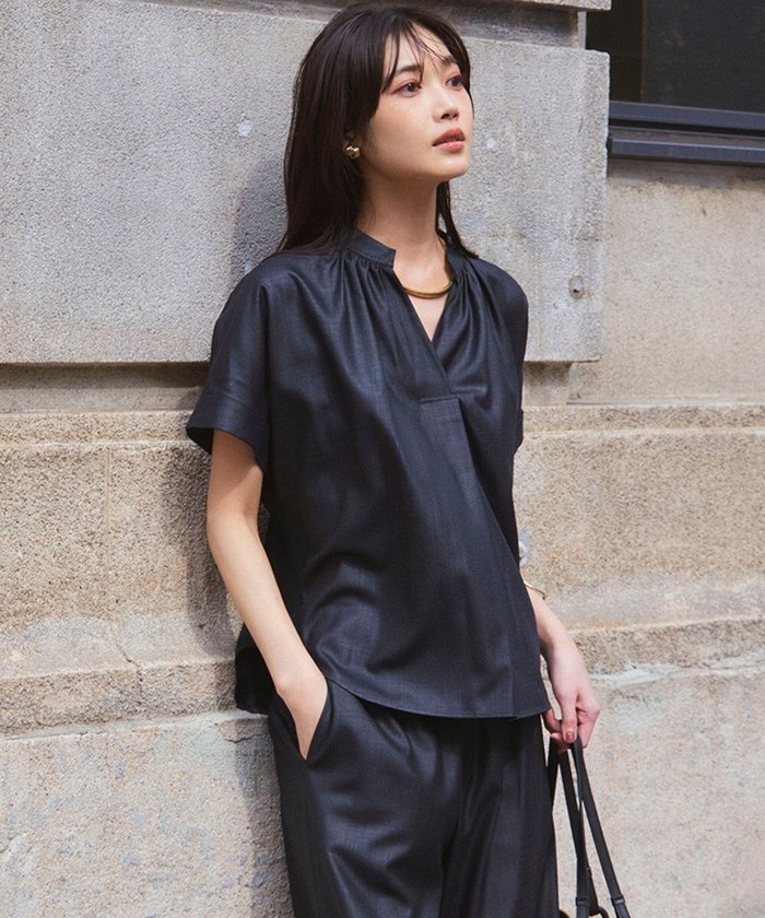【23区/NIJYUSANKU】の【接触冷感/UVカット】ドライスラブストレッチ スキッパー ブラウス インテリア・キッズ・メンズ・レディースファッション・服の通販 founy(ファニー) https://founy.com/ ファッション Fashion レディースファッション WOMEN トップス・カットソー Tops/Tshirt シャツ/ブラウス Shirts/Blouses 春 Spring シンプル Simple スキッパー Skipper ストレッチ Stretch セットアップ Set Up タンブラー Tumbler ネップ Nep Yarn ワイド Wide S/S・春夏 Ss・Spring/Summer 夏 Summer 2025年 2025 2025春夏・S/S Ss,Spring/Summer,2025 |ID: prp329100004484145 ipo3291000000031610334