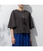 【23区/NIJYUSANKU】の【洗える】ハイエンド フレアスリーブ Tシャツ ダークブラウン系|ID:prp329100004484160