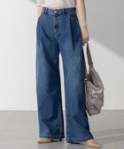 【23区/NIJYUSANKU】の【Oggi6月号掲載/接触冷感】23区DENIM サマー タック ワイド パンツ ウォッシュドブルー系|ID: prp329100004484188 ipo3291000000031610527