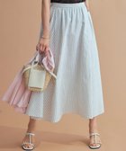 【23区/NIJYUSANKU】の【洗える】リネンコットンストライプ ギャザー スカート ホワイトストライプ|ID: prp329100004484194 ipo3291000000031855053