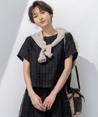 【23区/NIJYUSANKU】の【洗える】Broche チェック レース ブラウス ブラック系|ID: prp329100004484196 ipo3291000000031792855