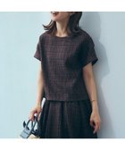 【23区/NIJYUSANKU】の【洗える】Broche チェック レース ブラウス ダークブラウン系|ID: prp329100004484196 ipo3291000000031813454