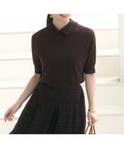 【23区/NIJYUSANKU】の【洗える】Brocheチェック レース付け襟 ニット ダークブラウン系|ID: prp329100004484198 ipo3291000000032021662