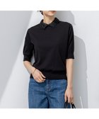 【23区/NIJYUSANKU】の【洗える】Brocheチェック レース付け襟 ニット ブラック系|ID:prp329100004484198