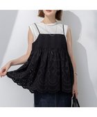 【23区/NIJYUSANKU】の【洗える】コットンエンブロイダリー キャミソール ブラック系|ID: prp329100004484213 ipo3291000000031610652