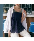 【23区/NIJYUSANKU】の【洗える】コットンエンブロイダリー キャミソール ネイビー系|ID: prp329100004484213 ipo3291000000032034231