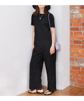 【23区/NIJYUSANKU】の【洗える】コットンエンブロイダリー オールインワン 人気、トレンドファッション・服の通販 founy(ファニー) ファッション Fashion レディースファッション WOMEN ワンピース Dress オールインワン ワンピース All In One Dress サロペット Salopette 春 Spring 洗える Washable キャミソール Camisole コンパクト Compact サロペット Overalls スカラップ Scalloped ストライプ Stripe 透かし Watermark ダウン Down トリミング Trimming ボトム Bottom レース Race S/S・春夏 Ss・Spring/Summer 夏 Summer エレガント 上品 Elegant 2025年 2025 2025春夏・S/S Ss,Spring/Summer,2025 |ID:prp329100004484216