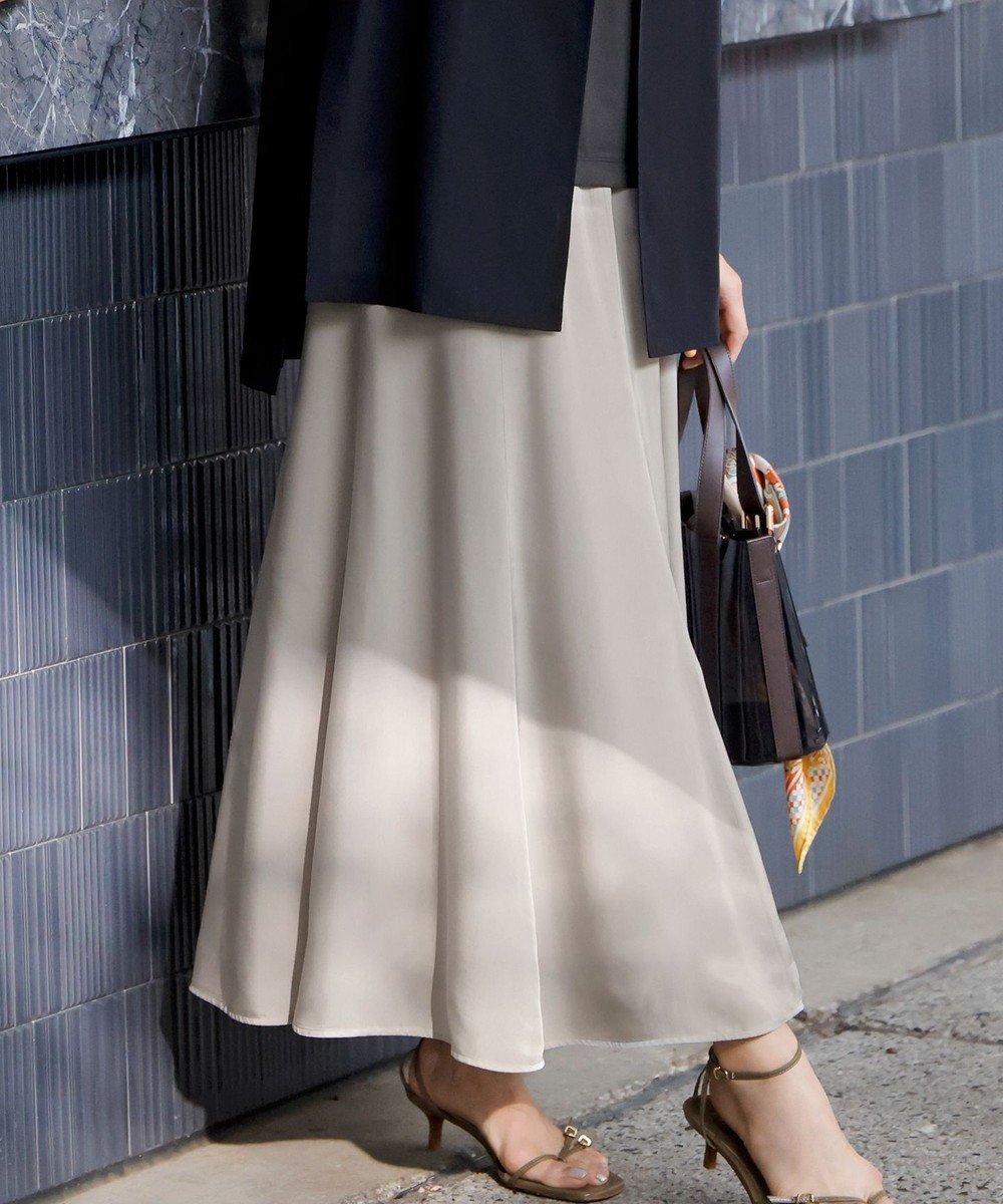 【23区/NIJYUSANKU】の【接触冷感/洗える】フィブリルツイル ギャザー スカート インテリア・キッズ・メンズ・レディースファッション・服の通販 founy(ファニー) 　ファッション　Fashion　レディースファッション　Fashion for Women　スカート　Skirts　エレガント 上品　Elegant　春　Spring　洗える　Machine Washable　カットソー　Cut and Sewn Top　キュプラ　Cupro, Eco Fabric　ギャザー　Gathered, Ruffled　シンプル　Simple, Minimal　ジャケット　Jacket, Outerwear　スリーブ　Sleeve, Long Sleeve / Short Sleeve　ドレープ　Drape, Draping Fabric　ハーフ　Half, Half-Length　ピーチ　Peach, Soft Touch　フレア　Flare, Flared　リラックス　Relax, Relaxed Fit　S/S・春夏　SS, Spring/Summer, Warm Season　夏　Summer　2025年　2025　2025春夏・S/S　Spring/Summer 2025 SS25　ベージュ系|ID: prp329100004484223 ipo3291000000033711794