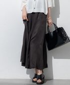 【23区/NIJYUSANKU】の【接触冷感/洗える】フィブリルツイル ギャザー スカート ダークブラウン系|ID: prp329100004484223 ipo3291000000036085833