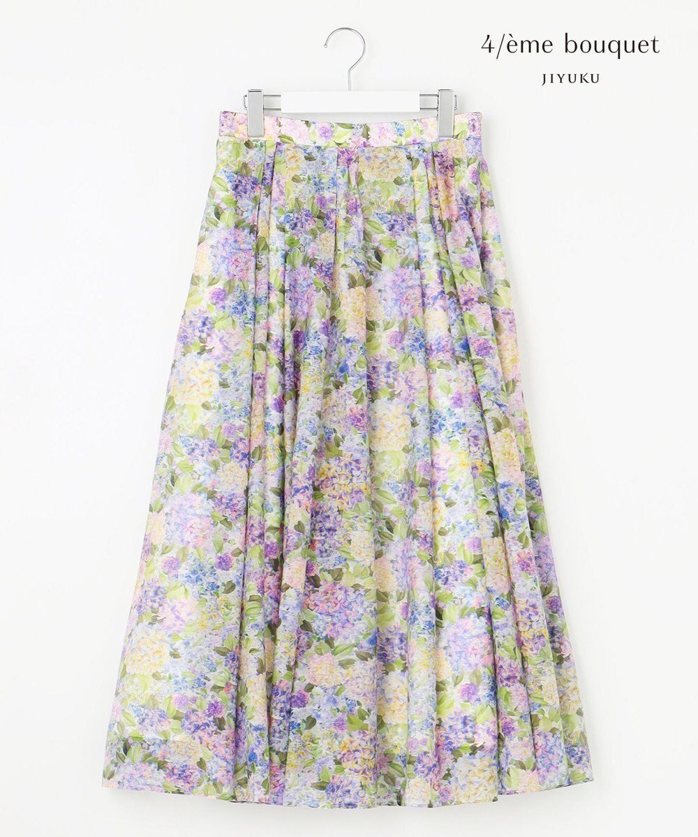 【自由区/JIYU-KU】の【カトリエムブーケ】Hortensia フラワースカート 人気、トレンドファッション・服の通販 founy(ファニー) 　ファッション　Fashion　レディースファッション　WOMEN　スカート　Skirt　オーガンジー　Organdy　春　Spring　ダブル　Double　フラワー　Flower　フレア　Flare　プリント　Print　ベーシック　Basic　ミックス　Mix　モダン　Modern　S/S・春夏　Ss・Spring/Summer　おすすめ　Recommend　夏　Summer　 other-1|ID: prp329100004484270 ipo3291000000032037961