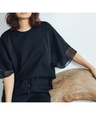 【アイシービー/iCB】の【UVケア・接触冷感・速乾・洗える】 FluidBackSatin シアーコンビブラウス ネイビー系|ID: prp329100004484276 ipo3291000000031995306