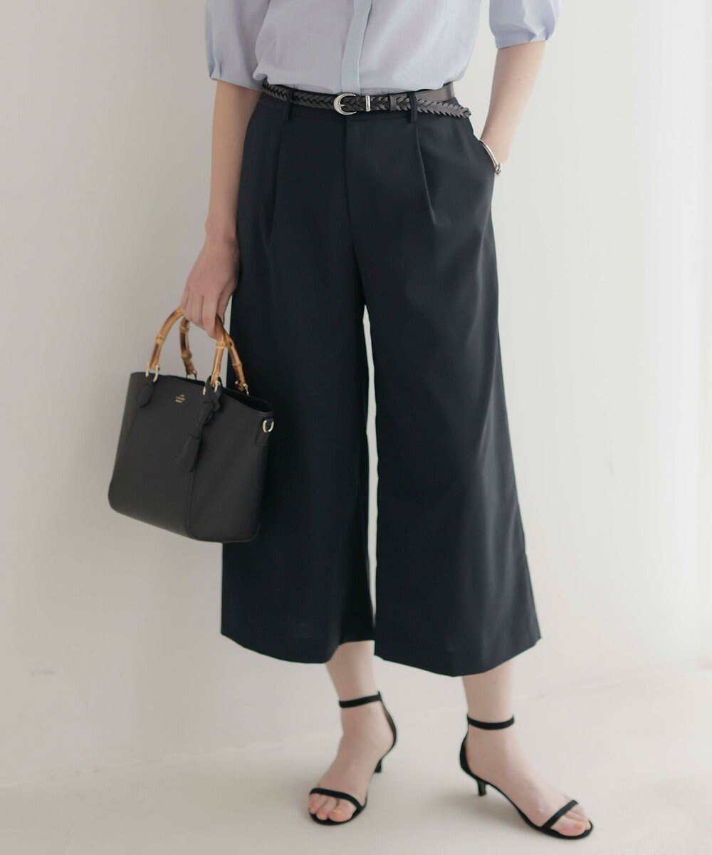 【ジェイ プレス/J.PRESS】の【洗える】GORIAN TWILL クロップド パンツ インテリア・キッズ・メンズ・レディースファッション・服の通販 founy(ファニー) 　ファッション　Fashion　レディースファッション　Fashion for Women　パンツ　Pants & Trousers　春　Spring　洗える　Machine Washable　クロップド　Cropped, Short Length　コンパクト　Compact, Small Size　ストレート　Straight, Straight Cut　タンブラー　Tumbler, Travel Mug　バランス　Balance, Style Balance　フロント　Front, Front Design　メランジ　Melange, Mixed Yarn　ワイド　Wide, Wide Fit　S/S・春夏　SS, Spring/Summer, Warm Season　夏　Summer　ダークネイビー系|ID: prp329100004484279 ipo3291000000032651125