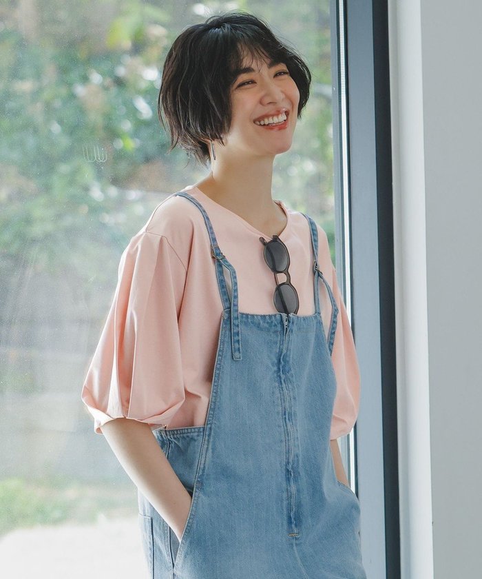 【エニィファム/any FAM】の【洗濯機可/接触冷感/UVケア】タックスリーブカットソー インテリア・キッズ・メンズ・レディースファッション・服の通販 founy(ファニー) https://founy.com/ ファッション Fashion レディースファッション Fashion for Women トップス・カットソー Cut & Sew Tops シャツ・ブラウス・オフィスカジュアル Elegant Blouses & Button-Ups ロングTシャツ・Tシャツ Longline T-Shirts & Tees カットソー・ベーシックTシャツ Cut-and-Sewn Tops / Stretch Tees & Basics おすすめ Recommended / Our Picks インナー Innerwear カットソー Cut and Sewn Top サロペット Overalls, Salopette ストレッチ Stretch, Stretchy Fabric デニム Denim, Jeans Material フェミニン Feminine, Girly フォルム Silhouette, Form 夏 Summer 春 Spring S/S・春夏 SS, Spring/Summer, Warm Season |ID: prp329100004484289 ipo3291000000032645983