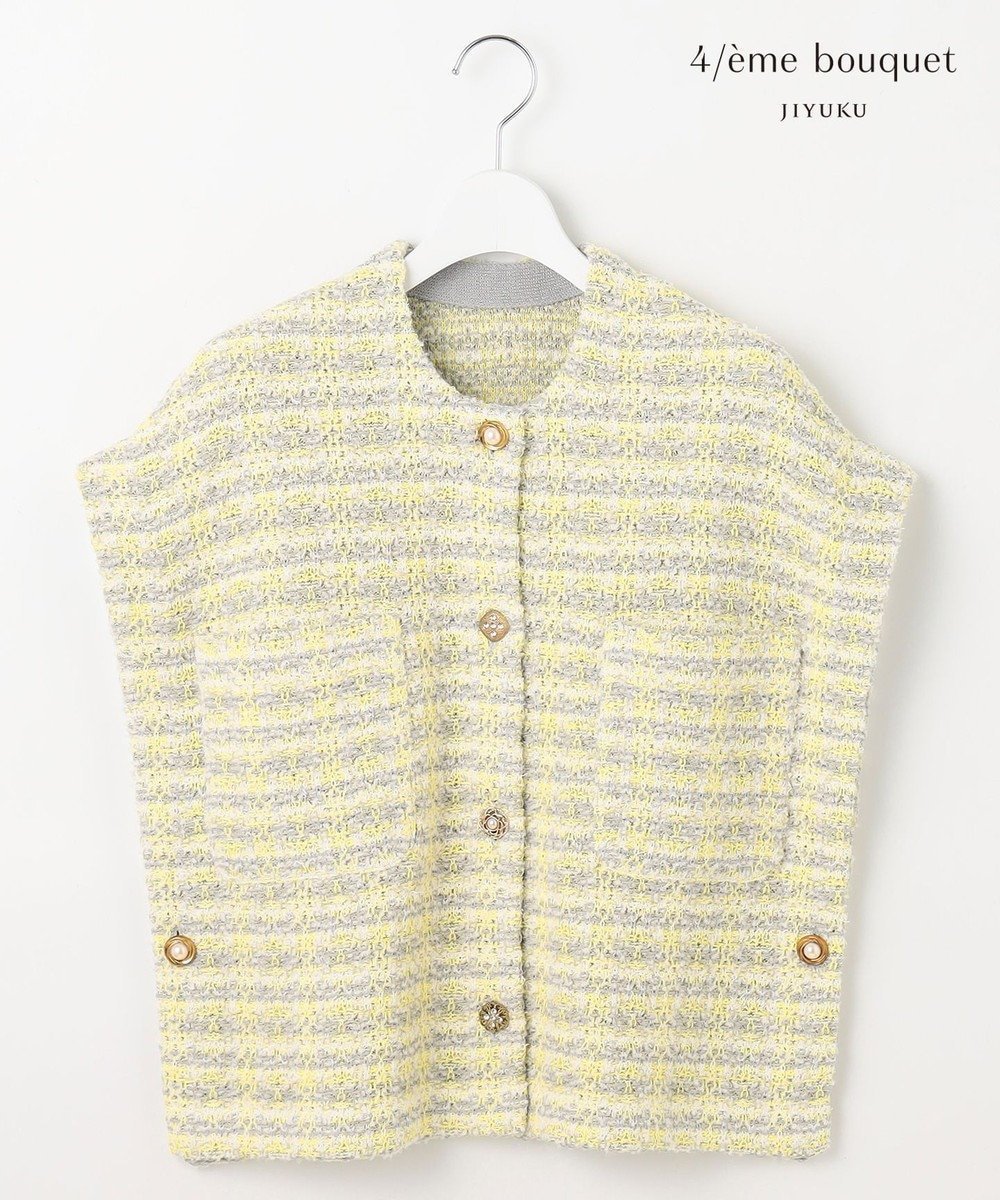 【自由区/JIYU-KU】の【Precious 5月号掲載】【カトリエムブーケ】Couleur tweed ツイードジレ 人気、トレンドファッション・服の通販 founy(ファニー) 　雑誌掲載アイテム　Magazine Items　ファッション雑誌　Fashion Magazines　プレシャス　Precious　ファッション　Fashion　レディースファッション　WOMEN　アウター　Coat Outerwear　トップス・カットソー　Tops/Tshirt　ベスト/ジレ　Gilets/Vests　5月号　May Issue　ツイード　Tweed　フォルム　Form　ベスト　Vest　ポンチョ　Poncho　ミックス　Mix　夏　Summer　春　Spring　S/S・春夏　Ss・Spring/Summer　雑誌　Magazine　 other-1|ID: prp329100004484293 ipo3291000000032264026