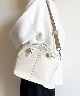 【エクエル ル スティル デヴィ/Hekher Le Style de Vie】の【日本製 / 2WAY】コットンキャンバス×シュリンクレザー ノットハンドバッグ medium 人気、トレンドファッション・服の通販 founy(ファニー) ファッション Fashion レディースファッション WOMEN エレガント 上品 Elegant キャンバス Canvas 財布 Wallet ハンド Hand ハンドバッグ Handbag フィット Fit ポケット Pocket 日本製 Made In Japan セレモニー Ceremony ビジネス 仕事 通勤 Business |ID:prp329100004484307