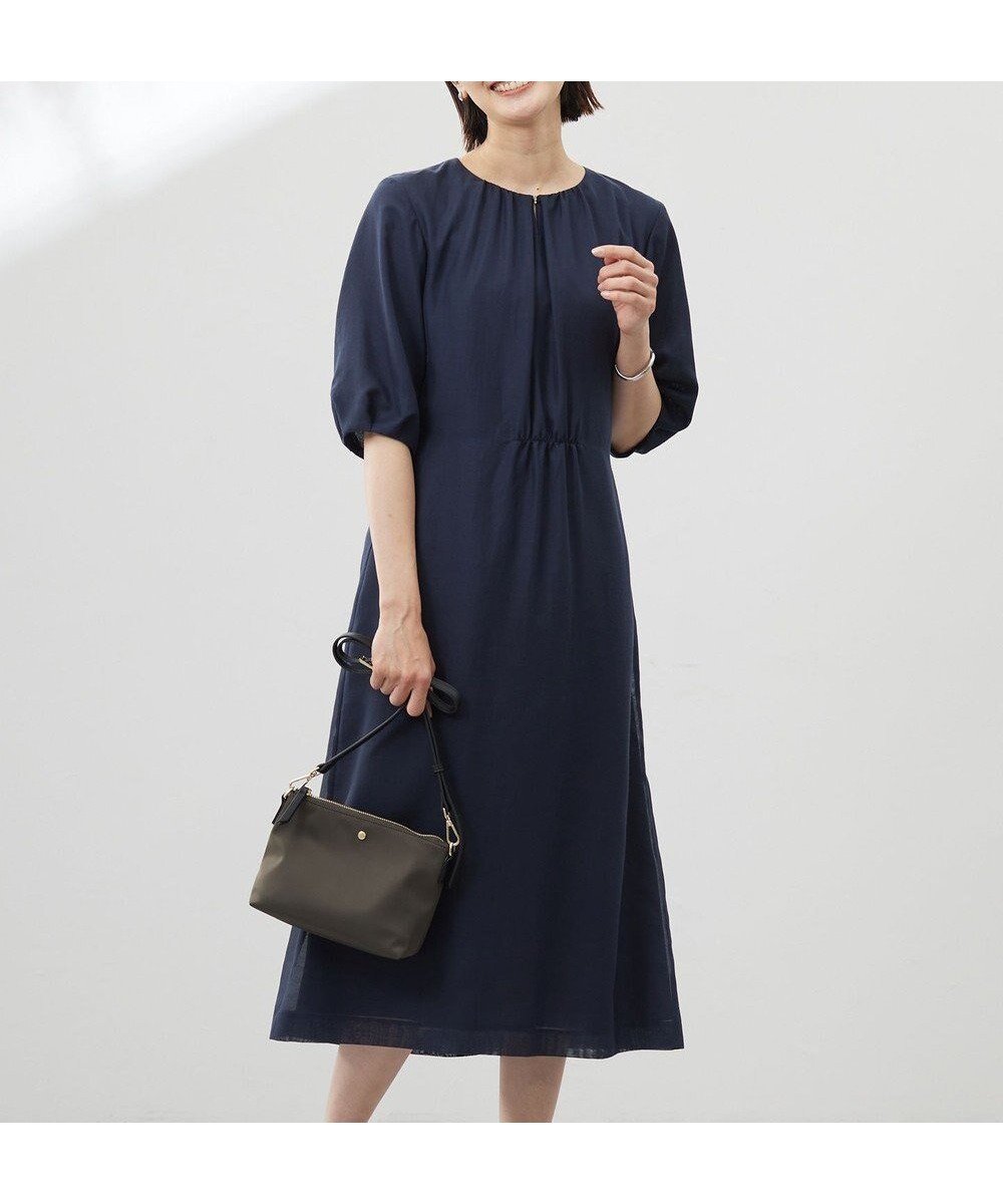 【ジェイ プレス/J.PRESS】の【洗える】ブライトスパンボイル ワンピース 人気、トレンドファッション・服の通販 founy(ファニー) 　ファッション　Fashion　レディースファッション　Fashion for Women　ワンピース　Dresses　エアリー　Airy Texture　エレガント 上品　Elegant　ギャザー　Gathered, Ruffled　ビジュー　Bijou, Jewel-like Accent　ブライト　Bright, Shiny　夏　Summer　春　Spring　S/S・春夏　SS, Spring/Summer, Warm Season　洗える　Machine Washable　ビジネス 仕事 通勤　Business / Work / Commuting　 other-1|ID: prp329100004484311 ipo3291000000033400869