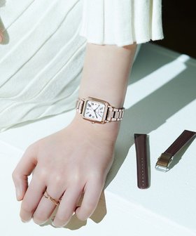 【シチズン/CITIZEN】の【替えバンド付き電波時計】電池交換不要のスクエア2wayモデル ES9506-62A 人気、トレンドファッション・服の通販 founy(ファニー) ファッション Fashion レディースファッション WOMEN 腕時計 Watch ガラス Glass コーティング Coating スクエア Square 時計 Clock メタル Metal エレガント 上品 Elegant |ID:prp329100004484335