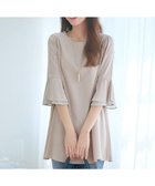 【ティアクラッセ/Tiaclasse】の【洗える】シフォンフレア袖チュニックブラウス グレージュ|ID: prp329100004484348 ipo3291000000031611289