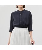 【ジェイ プレス/J.PRESS】の【WEB限定カラーあり・洗える】Sheer Vis リネン バンドカラー ブラウス 【WEB限定】ネイビー系|ID: prp329100004484352 ipo3291000000032643544