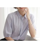 【ジェイ プレス/J.PRESS】の【洗える】ラミーポプリン シャツ ブラウス サックス系|ID: prp329100004484363 ipo3291000000035912019