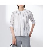 【ジェイ プレス/J.PRESS】の【洗える】SHEERストライプ クルーネック ブラウス ホワイトストライプ系|ID: prp329100004484367 ipo3291000000032638850