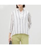 【ジェイ プレス/J.PRESS】の【洗える】SHEERストライプ ペプラム シャツ ブラウス ホワイトストライプ系|ID: prp329100004484369 ipo3291000000032676319