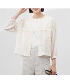 【ジェイ プレス/J.PRESS】の【洗える】Sheer Vis リネン ノーカラー ブルゾン エクリュ系|ID: prp329100004484381 ipo3291000000031833651