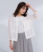 【ジェイ プレス/J.PRESS】の【洗える】Sheer Vis リネン ノーカラー ブルゾン エクリュ系|ID: prp329100004484381 ipo3291000000032650556