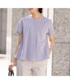 【ジェイ プレス/J.PRESS】の【洗える・抗菌防臭・吸水速乾】サッカージャージー フレンチスリーブ カットソー オフ×ブルー系|ID: prp329100004484399 ipo3291000000031855131
