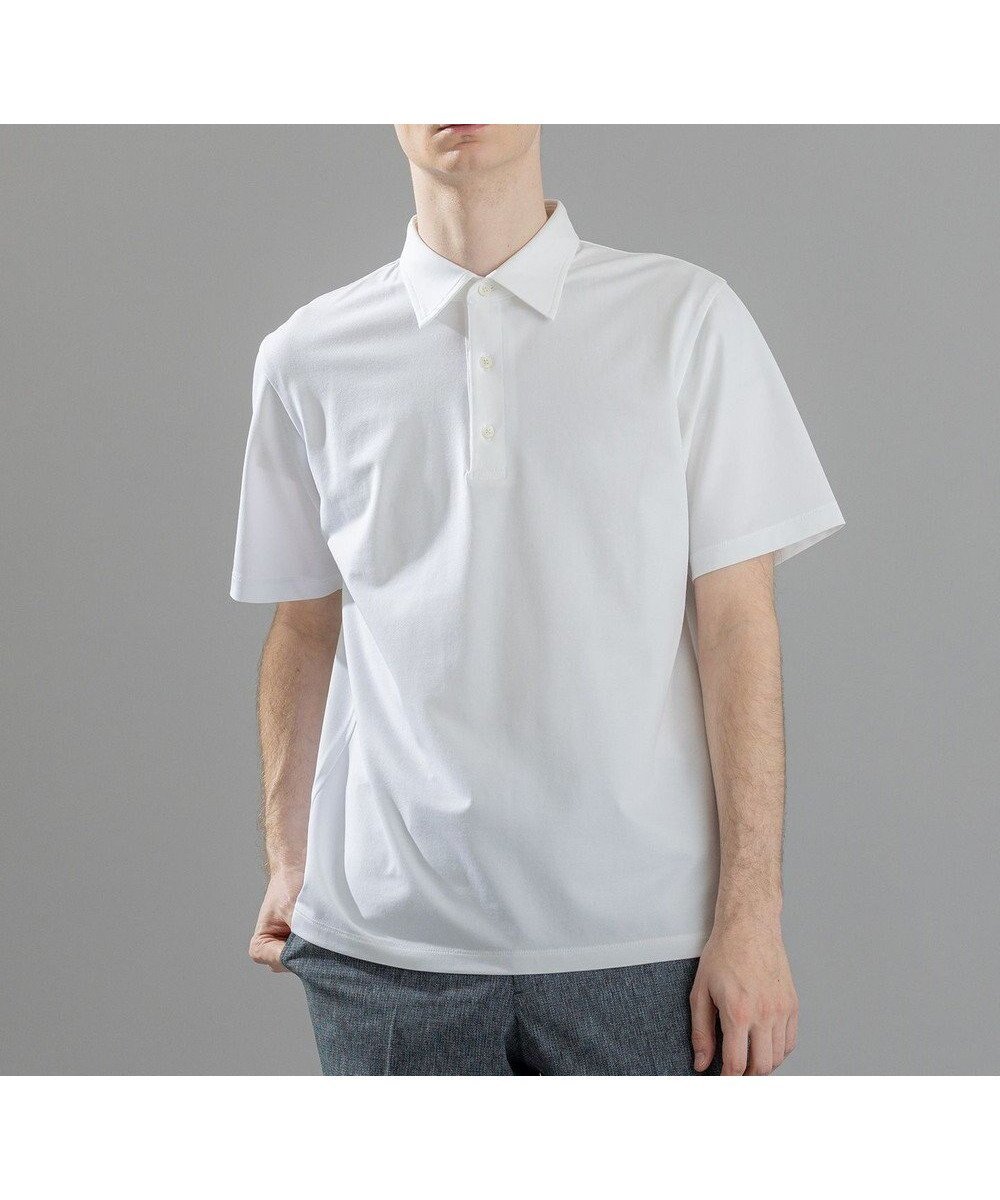 【ジョゼフ オム/JOSEPH HOMME / MEN】の新素材【ビジネスに使える】クリアコットンカノコ ポロシャツ インテリア・キッズ・メンズ・レディースファッション・服の通販 founy(ファニー) ファッション Fashion メンズファッション Fashion for Men トップス・カットソー Cut & Sew Tops メンズシャツ Shirts ポロシャツ / きれいめカジュアルスタイル Polo Shirts コンパクト Compact, Small Size シンプル Simple, Minimal ジャケット Jacket, Outerwear スリット Slit, Slit Detail ビジネス 仕事 通勤 Business / Work / Commuting フロント Front, Front Design ポケット Pocket, Pocket Detail ポロシャツ Polo Shirt, Collared Tee 半袖 Short Sleeve, Half Sleeve 夏 Summer 春 Spring S/S・春夏 SS, Spring/Summer, Warm Season ホワイト系|ID: prp329100004485323 ipo3291000000034473820