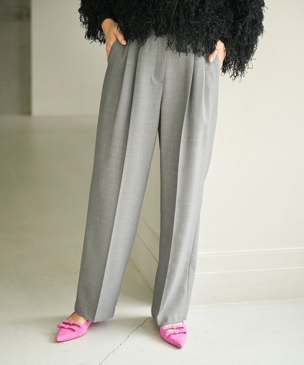 【ハッシュニュアンス/#Newans】の2タックセンタープレスパンツ インテリア・キッズ・メンズ・レディースファッション・服の通販 founy(ファニー) 　ファッション　Fashion　レディースファッション　Fashion for Women　パンツ　Pants & Trousers　センター　Center, Center Line　バランス　Balance, Style Balance　冬　Winter / This Winter　夏　Summer　春　Spring　S/S・春夏　SS, Spring/Summer, Warm Season　A/W・秋冬　Autumn/Winter　ライトグレー|ID: prp329100004485393 ipo3291000000034536215