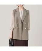 【エニィ スィス/any SiS】の【洗える】ツイード ジレ ブラウンミックス|ID: prp329100004485468 ipo3291000000034308535