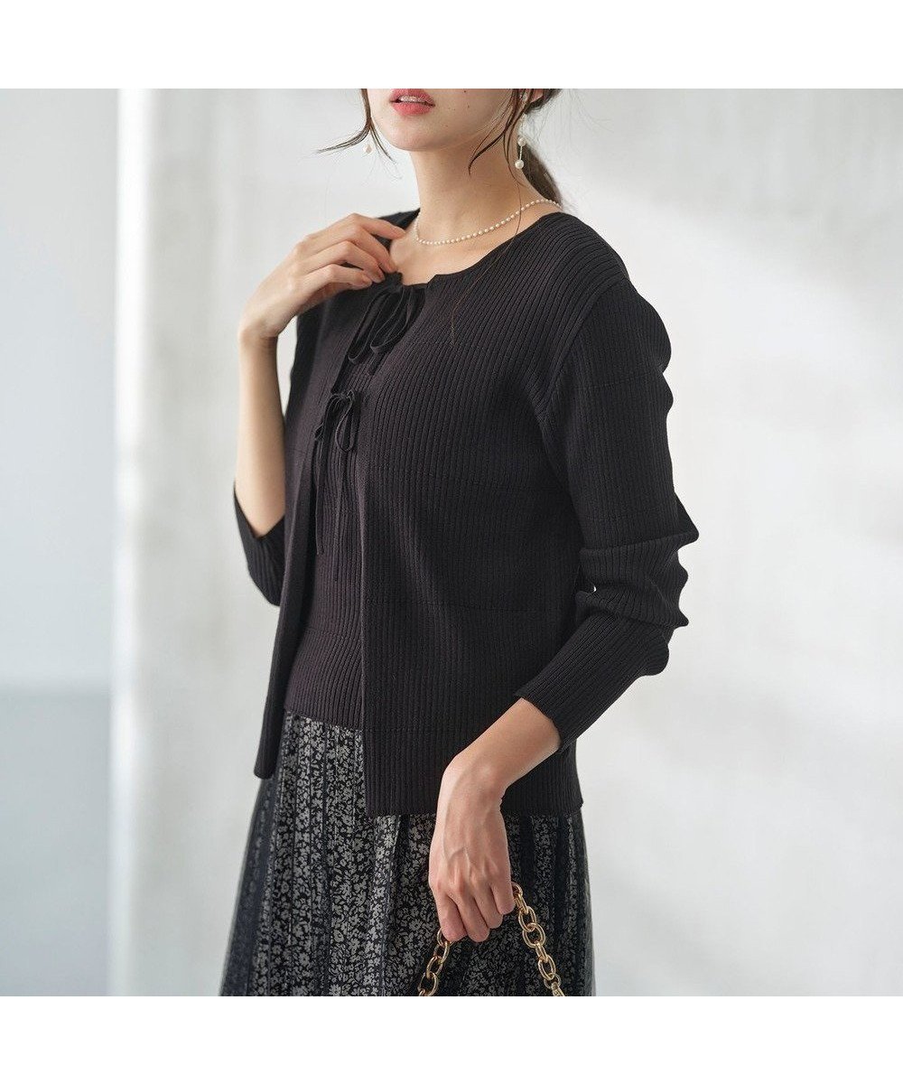 【エニィ スィス/any SiS】の【2SET】リボンカーデツイン ニット 人気、トレンドファッション・服の通販 founy(ファニー) 　ファッション　Fashion　レディースファッション　Fashion for Women　トップス・カットソー　Cut & Sew Tops　ニット　Knit Tops & Sweaters　カーディガン　Cardigan, Knitwear　セーター　Sweater, Knitwear　フロント　Front, Front Design　リボン　Ribbon, Bow　ワイドリブ　Wide Rib, Wide Ribbed Knit　A/W・秋冬　Autumn/Winter　 other-1|ID: prp329100004485518 ipo3291000000033713616