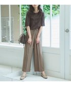 【エニィファム/any FAM】の【洗濯機可能/セットアップ対応/ウエストゴム】イージィケア美脚ワイドパンツ ライトモカ|ID: prp329100004485821 ipo3291000000031991466