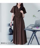 【エニィ スィス/any SiS】の【接触冷感・UVカット・速乾】スムージーポリエステル シャツワンピース 【WEB限定】ブラウン|ID: prp329100004485901 ipo3291000000032302739