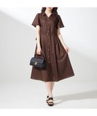 【エニィ スィス/any SiS】の【接触冷感・UVカット・速乾】スムージーポリエステル シャツワンピース 【WEB限定】ブラウン|ID: prp329100004485901 ipo3291000000034295530