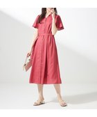 【エニィ スィス/any SiS】の【接触冷感・UVカット・速乾】スムージーポリエステル シャツワンピース レッド|ID: prp329100004485901 ipo3291000000034664669