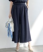 【エニィ スィス/any SiS】の【接触冷感・UVカット・速乾】スムージーポリエステルタックフレア パンツ ネイビー|ID: prp329100004485903 ipo3291000000034295535